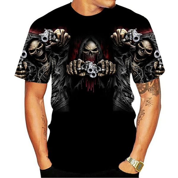 

horror compression punisher skull new street 3d print shirts humor kawaii hentai men clothing