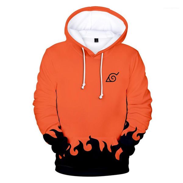 

casual fashion naruto 4 teenager men hoodies 3d designer hooded sweatshirts, Black