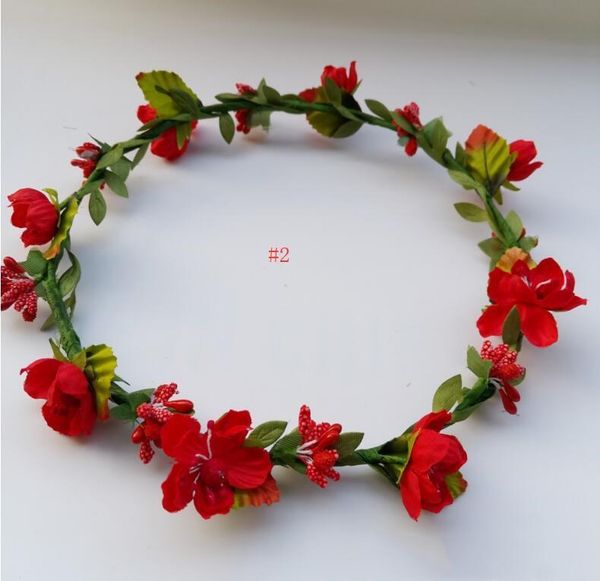 

bridal headdress princess accessories flower wedding floral garland bohemian garland boho wreath terylene hair headpiece headband bde2011 b, Silver