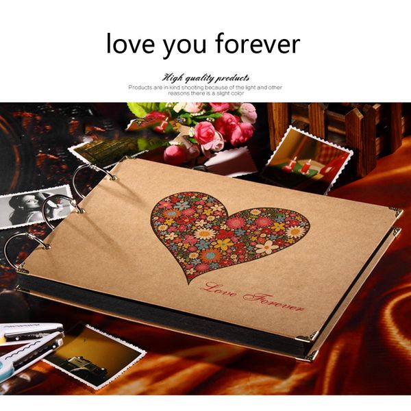 

30pages mini vintage memory storage portable love heart diy handmade p album