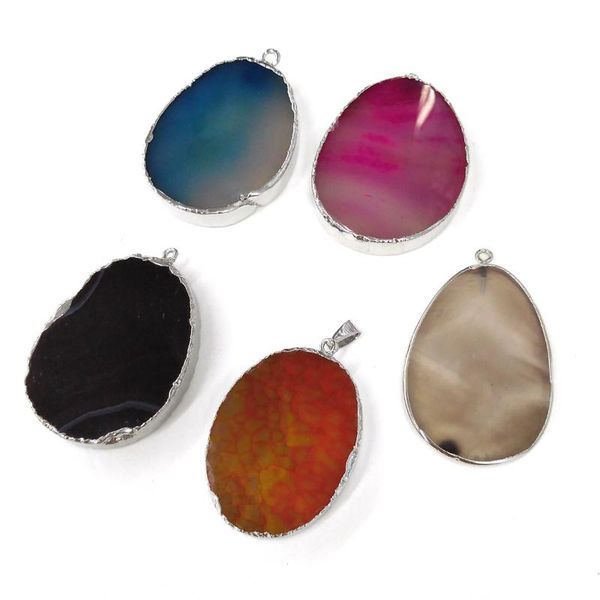 

irregular shape red agates pendant necklace reiki healing natural stone amulet diy jewelry gift size 25x35mm, Bronze;silver