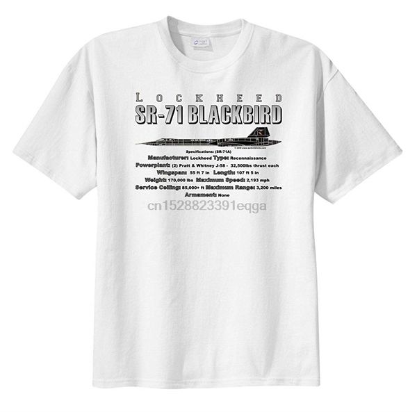 

мужчины lockheed sr-71 blackbird с коротким рукавом футболка хорошего качества хлопка тенниска мужчин и мужчин o-образным вырезом повседневн