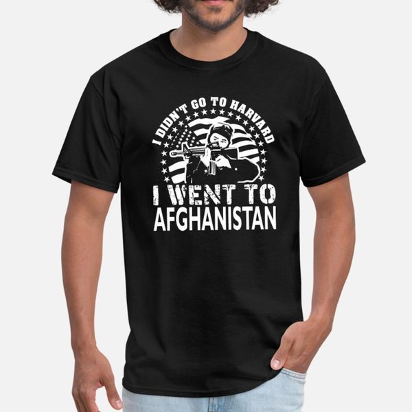 

i didn't go to harvard i went to afghanistan t shirt men customize cotton o neck homme anti-wrinkle comical summer formal shirt