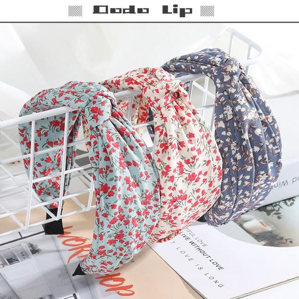 

hair accessories dodo lip fashion floral knot women's hairband elastic bands hoop wide side cross headband for femal headwear cute turb
