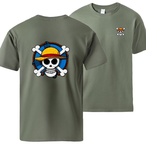 

cartoon one piece skull print t shirts mens causal loose fit sportswear tshirts 2020 man brand loose fit workout tshirt