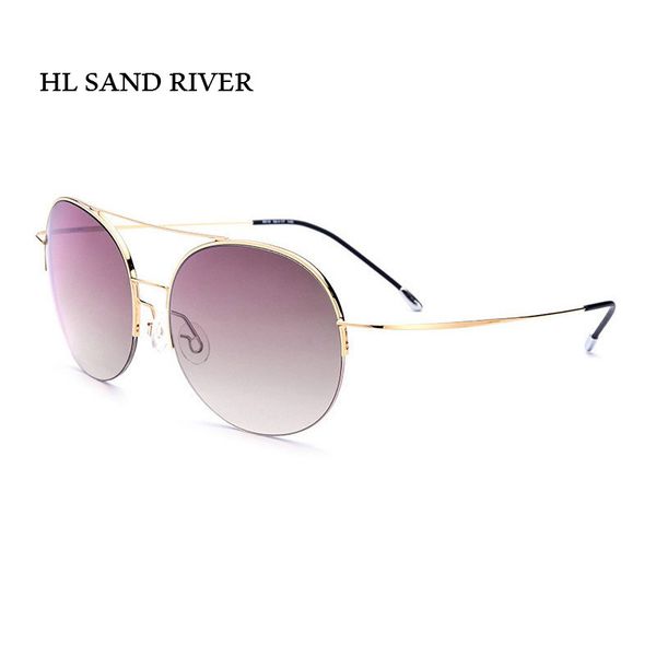 

colorful round sunglasses for girls purple pink mirror sunglasses half frame driving titanium alloy frame, White;black