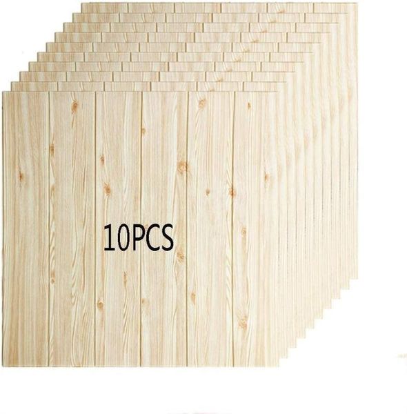 

10pcs 70*70cm 3d wallpaper wall paper pe foam and tasteless self-adhesive diy panel wood grain wall stickers bedroom living room