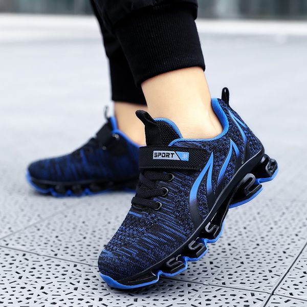 

2020 мода дышащие детские кроссовки легкие мальчиков обувь нескользящие детская обувь детская обувь basket enfant garcon 28-39 lj200826, Black;grey