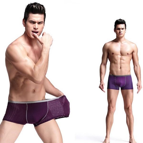 

mesh стиль супер большого размер мужских мужчин-трусы underwears штаны comfortble носить дома темно-красный вариант цветов хлопка 8037, Black;white