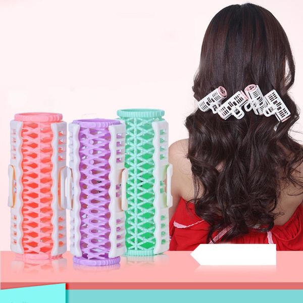 

hair straighteners 3pcs/set small size curler spring clip curlers plastic diy rollers wavy hairdressing barber styling tool, Black