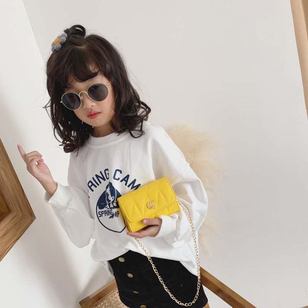 

baby and girls purse kids designer bags children baby princess coin purse korean cross-body chain bags 6 colors, White