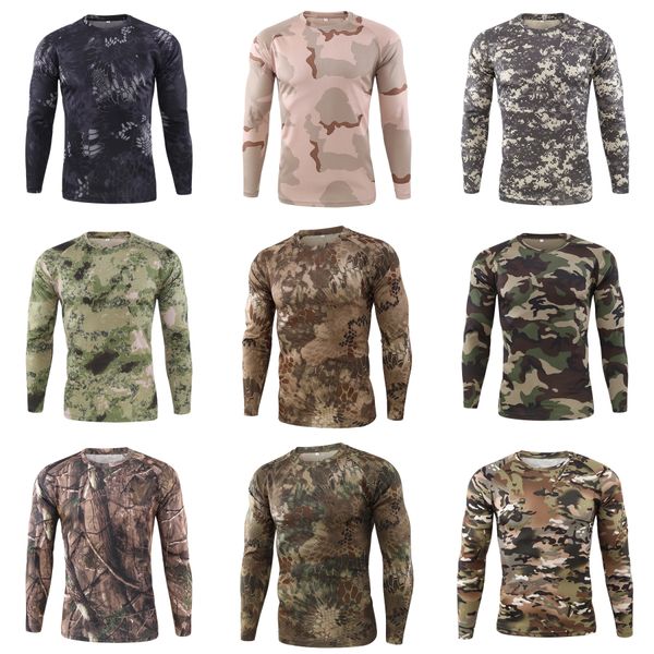 

men tactical t-shirts mens army green combat t shirt man long sleevet-shirt men hunt t-shirts outwear#599, White;black