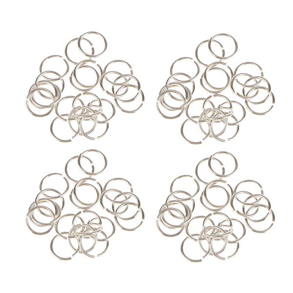 

80pcs silver plated metal super strong jump rings split rings connector 6mm