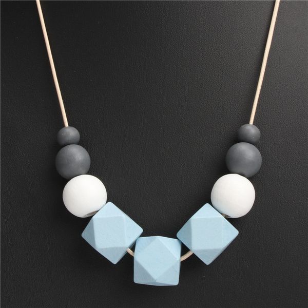

women's wood pendants necklace for women beaded necklaces & pendants beads statement necklace fashion jewelry for gift to a woman, Silver