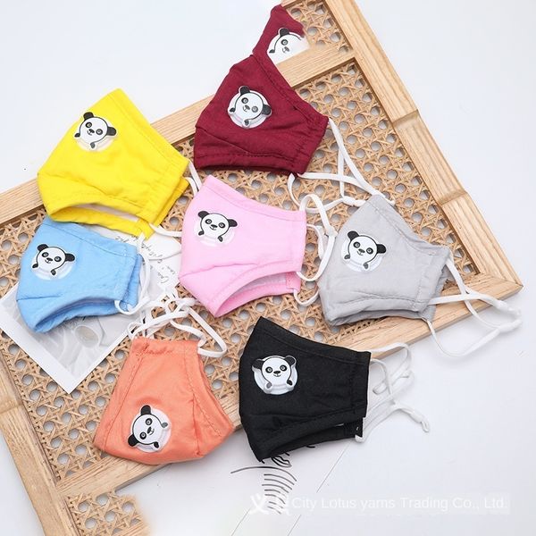 

children's cotton mask dust-proof and smog-proof children's cartoon fashion panda breathing valve mask1