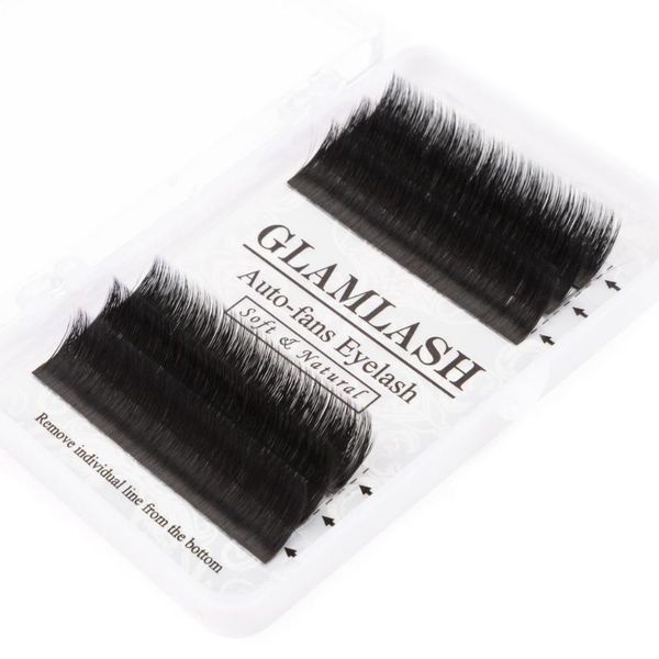 

false eyelashes glamlash 1 second easy to fan eyelash extensions auto fans lashes faux mink russian volume soft