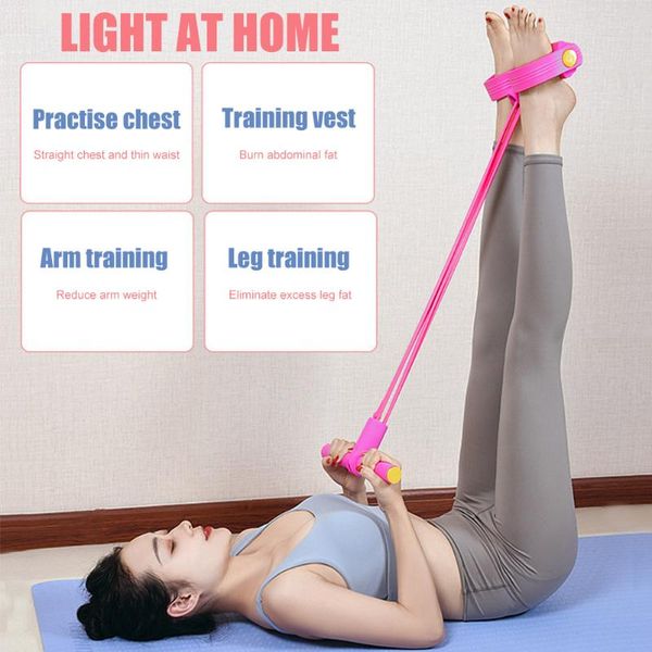 

multi-function fitness sit-up pedal rally tpe tension resistance band pull rope exerciser equipments gym training