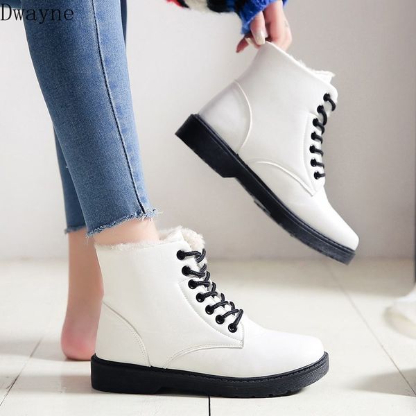 

2020 winter new boots plus velvet warm student snow boots wild fashion flat women's, Black