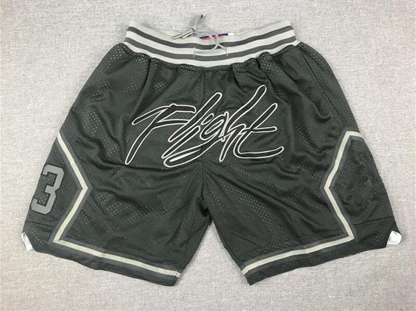 

chicago bulls men shorts flight just don by mitchell & ness jor dan pocket basketball pants s-2xl, Black