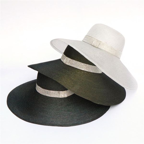 2020 Fashion Wide Brim Strand Hüte für Frauen-Sommer-Kühl Big Black Bat Damen Reise Faltbare Urlaub Caps Großhandel