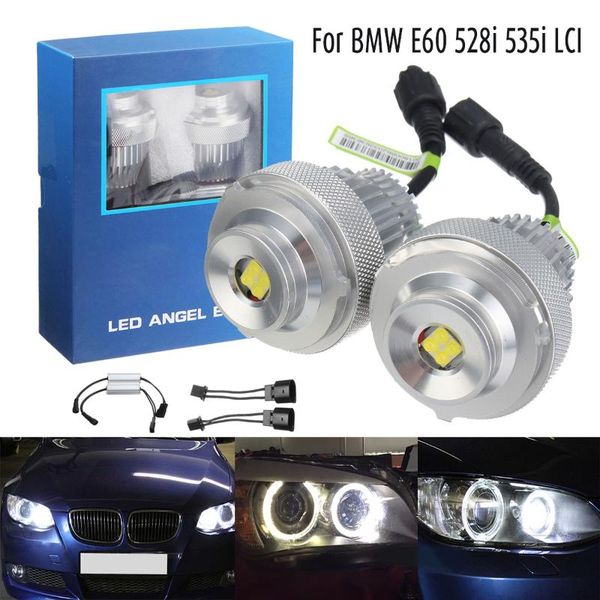

2pcs angel eyes led marker lights led halo ring light bulb kits headlight no error for 5-series e60 e61 528i 535i lci