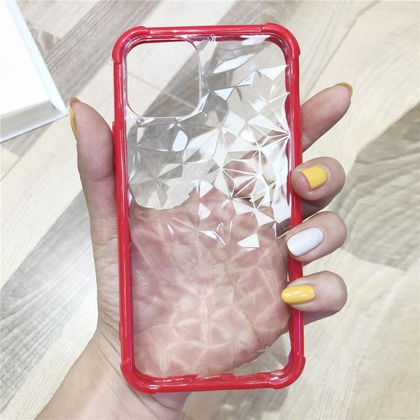 

cgjxsqichen 2 in 1 diamond grain soft tpu phone back cover clear case for iphone 11 pro max for xs max