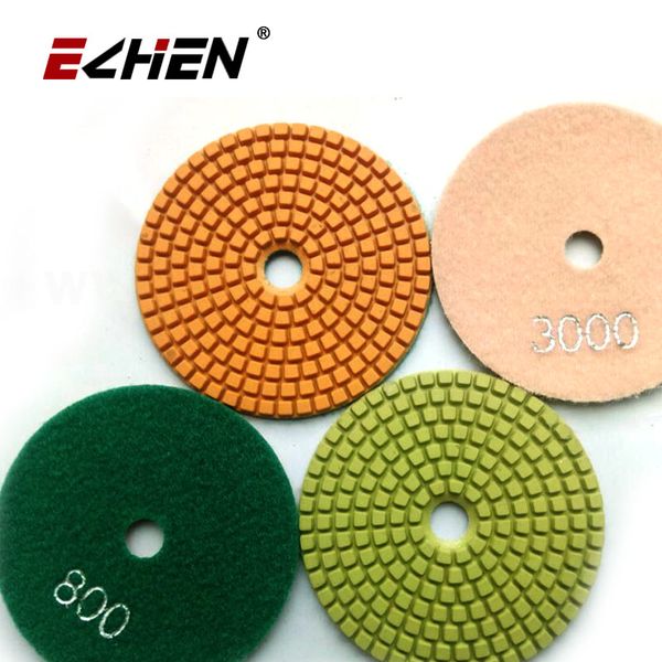

factory 4inch wet/dry resin marble granite tile diamond polishing pad hand wet polisher backed