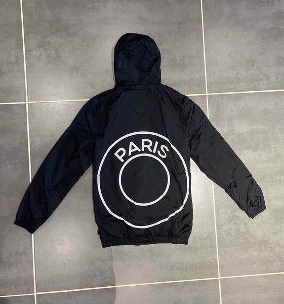 

men's jacket autumn winter windbreaker sportswear soccer team jersey print hooded with zipper fashion clothing size s-2xl, Black;brown