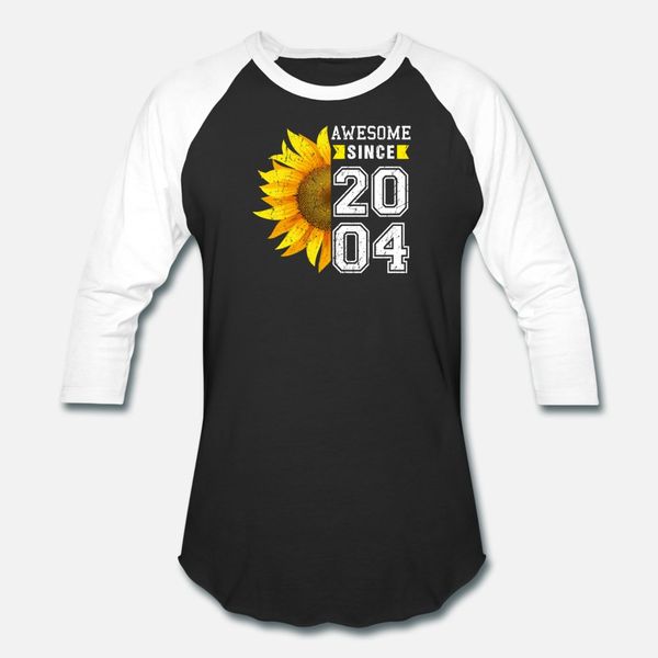 

высокий с 2004 sunflower родился в 2004 смешных 16 t shirt мужчину создать короткий рукав размер s-3xl gents подарки смешной повседневное ле