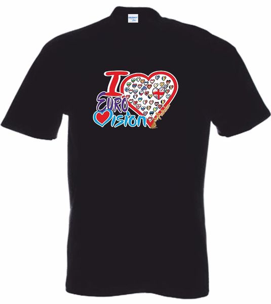 

2019 new design summer i love the european singing contest t-shirt kiev ukraine kiev europe visioncasual homme tee shirt