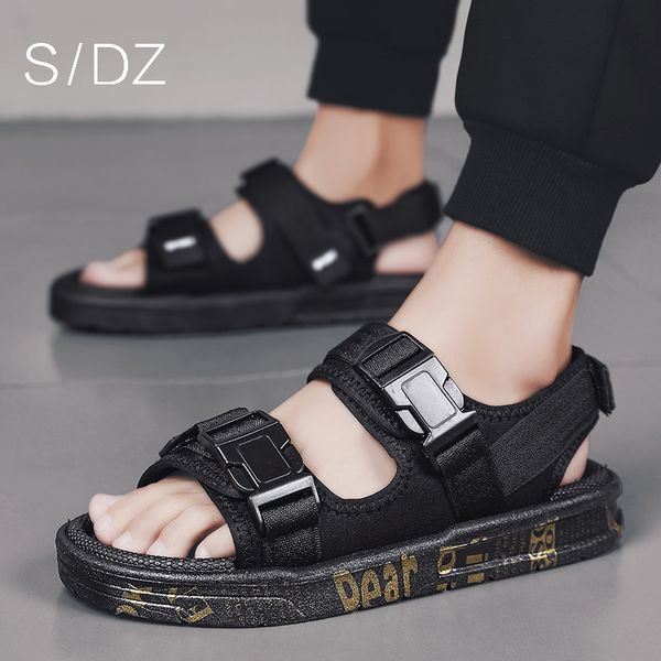 

sandals selling fashion summer casual beach men's shoes, Black