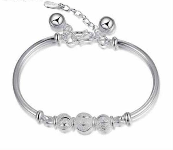 

fashionable bracelet, trendy korean version, beads, bells, silver plated bracelets, women's jewelry wy1546, Black