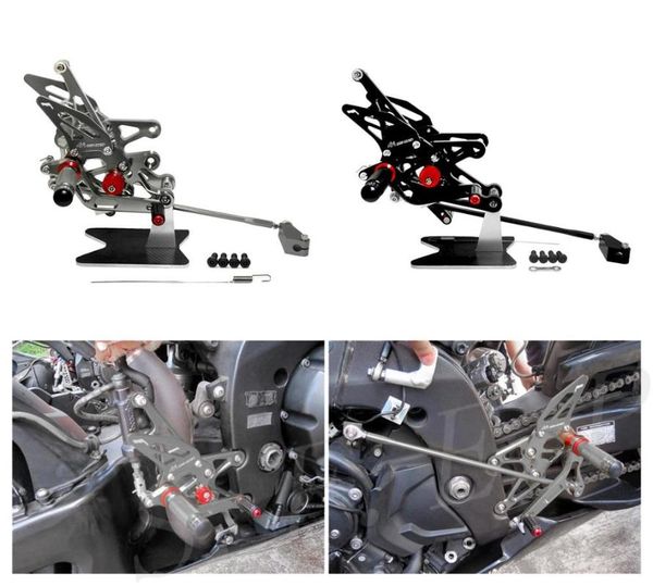 

cnc adjustable rearsets foot pegs rear set for yzf-r1 2007-2008