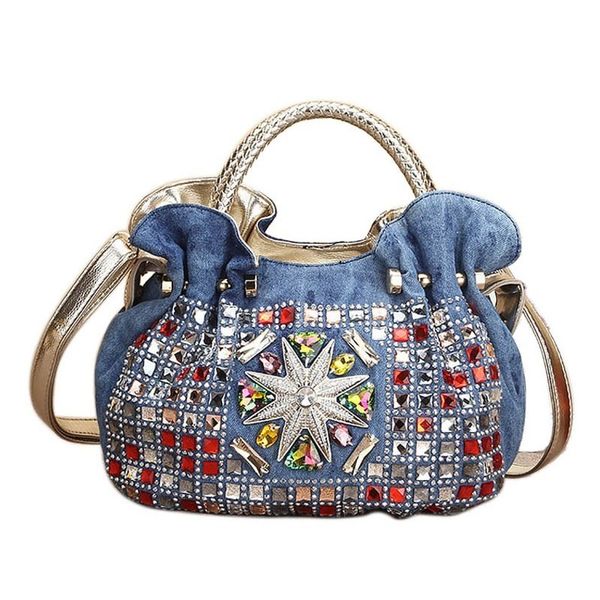 

2020 women shoulder messenger bags dinem crossbody bag ladies handbags with rhinestone female luxury bag purse