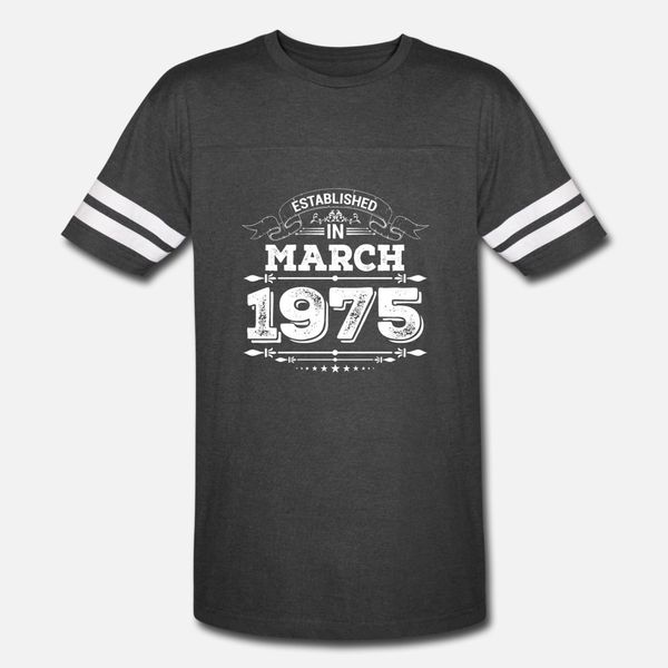 

established in march 1975 present t shirt men customize tee shirt s-3xl unique fitness new fashion summer standard shirt