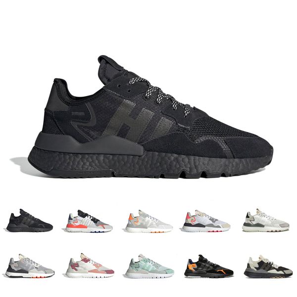 

2020 classic nite jogger 3m reflective running shoes for men and women triple black white green outdoor sports shoes size eur 36-45