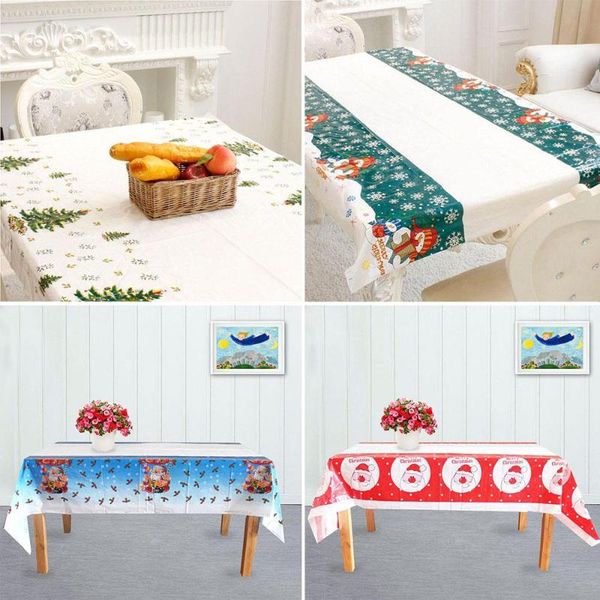 

table cloth cover tablecloth pe wreath colorful disposable practical house decor tableware xmas festival party christmas