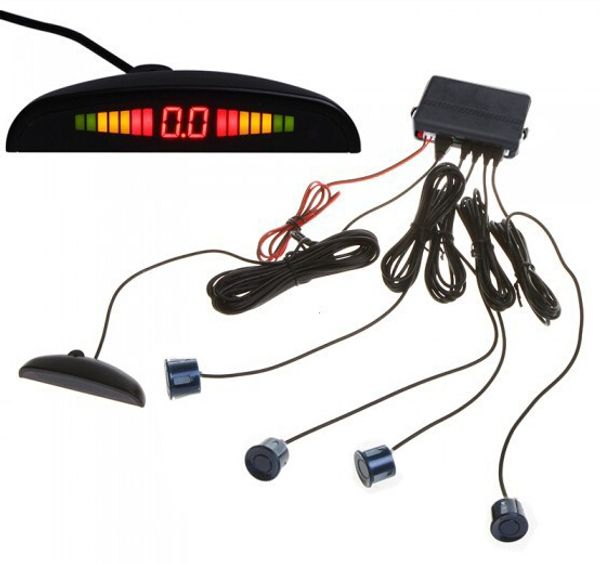 

цифровой светодиодный дисплей автомобиля резервного копирования датчик парковки система back up 4 радиолокационные датчики заднего хода мони