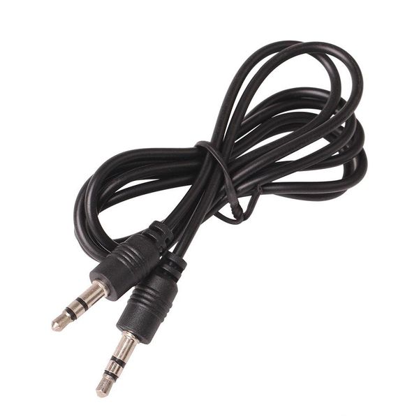 

wholesale 500pcs/lot 3.5 mm pin to 3.5 mm pin stero audio cable headphone jack black color