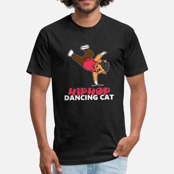

hip hop dancing cat t shirt men designs tee shirt plus size 3xl natural famous fashion spring autumn letter shirt