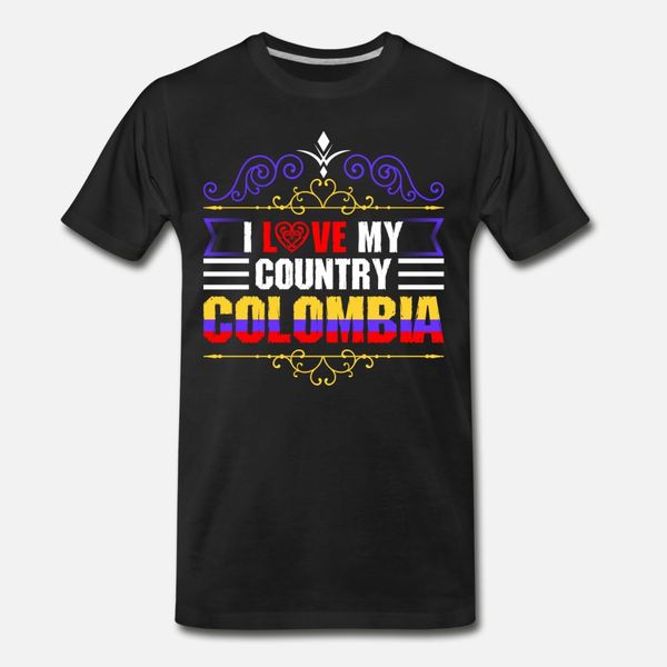 

i love my country colombia t shirt men designs tee shirt size s-3xl clothing graphic authentic summer pictures shirt