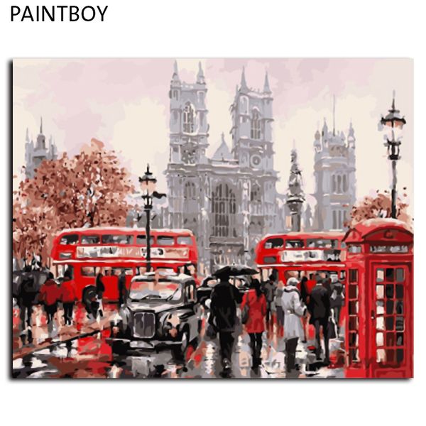 

paintbo landscape framed pictures painting by numbers diy canvas painting by numbers 40*50cm home decor picture wall art
