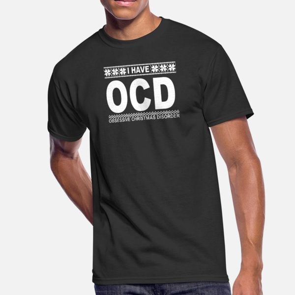 

ocd obsessive christmas disorder t shirt men printed tee shirt s-xxxl standard fit comical spring novelty shirt