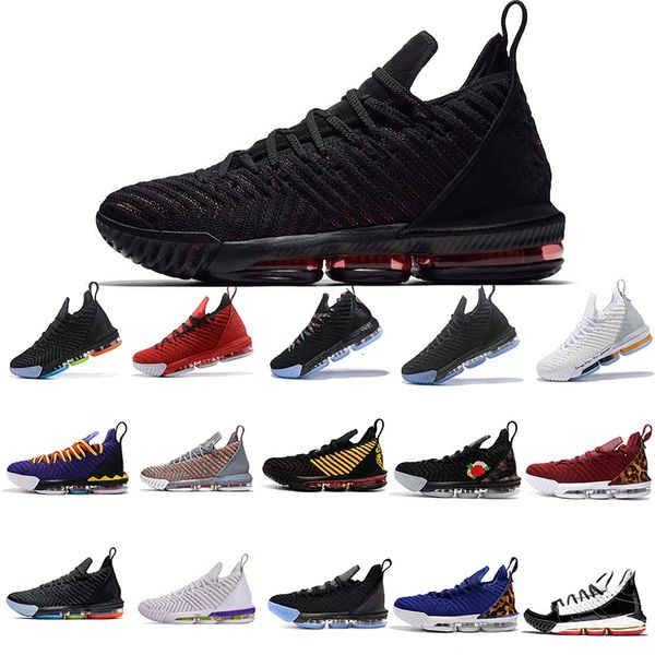 

luxury mens designer shoes 16\rlebron\r xvi 16 black white gold bhm basketball shoes for mens 16s sports trianers