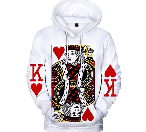 

new hoodie hip hop harajuku poker j q k 3d hooded sweatshirt men and women o-neck fashion casual 3d hoodie xxs-4xl, Black