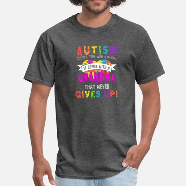 

autism awareness autism grandma t shirt men create cotton round collar gents fitness humor spring autumn unique shirt