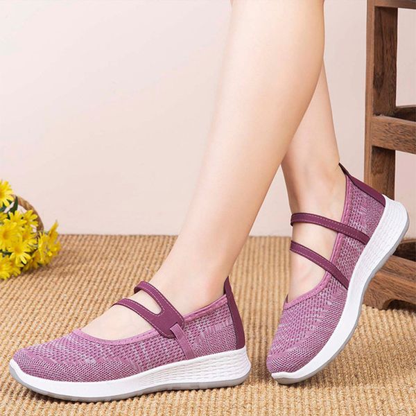 

women flats shoes slip on ladies mesh sandals summer non slip walking casual female platform woman 2020 autumn fashion new, Black