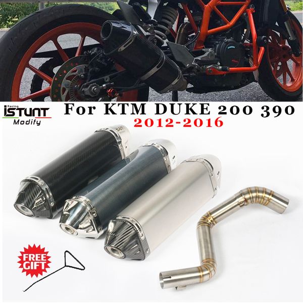 

for duke 200 390 rc390 2012 2013 2014 2020 2020 motorcycle exhaust escape full system modified muffler middle link pipe