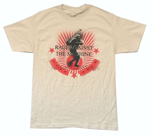 

rage against the machine stone thrower tan t shirt new ratm soft hip-hop tee shirt