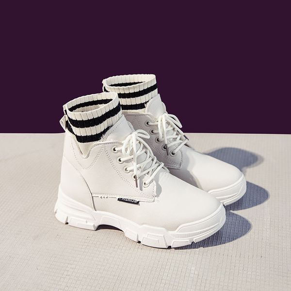 

boots women's shoes autumn new 2020 winter plus velvet plus cotton boots women korean style wild british short boots, Black